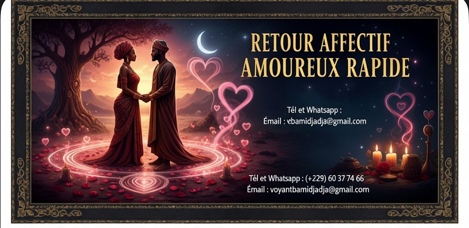RETOUR AFFECTIF AMOUREUX RAPIDE AVEC MAITRE BAMIDJADJA